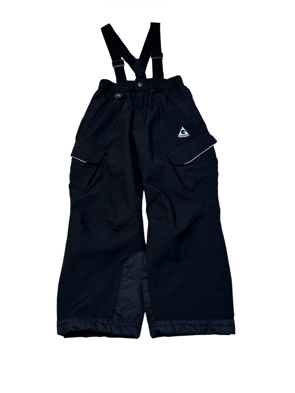 Gerry Youth Boys Black Snow Bibs Adjustable Suspenders Winter Overalls Size M